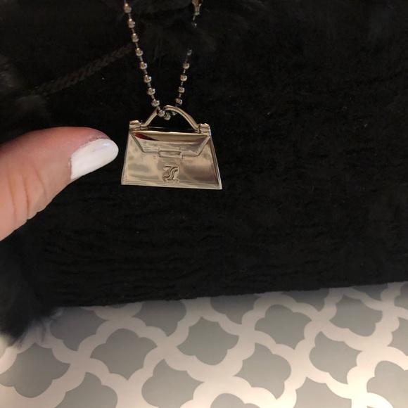 Jeanne Lottie Black Fur (faux) Evening Bag (NWOT) - Picture 6 of 9